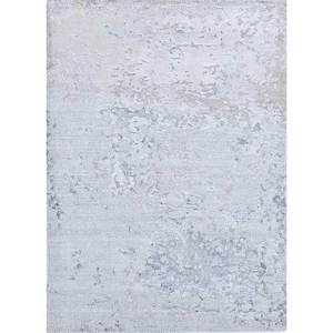 Tapis noué à la main en laine et soie de bambou Tattvam Lu-9031, abstrait, gris et noir, rectangulaire, pour la maison, le salon, le couloir - Cs-01 - Product Image 1