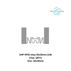UHF RFID Inlay 50x30mm <span class=keywords><strong>Chip</strong></span> QR7U, Hergestellt in Vietnam, Modell Web Antenne Größe: 50x30mm, Lese bereich: 6 bis 9 Meter, Anpassen - Product Image 2