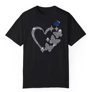 T-shirt pour homme avec strass, haut décontracté scintillant, design luxueux, manches courtes, streetwear, tendance de la mode - Product Image 1