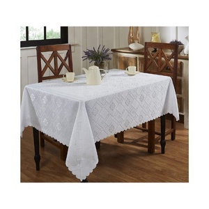 Mantel de Mesa Premium al por Mayor, 100% Algodón, Bordado, Rojo Sólido, Impermeable, Resistente al Aceite, Diseño Personalizable, Tamaño Grande - Product Image 2