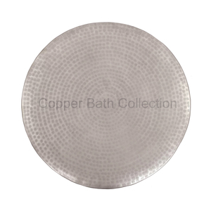 Diseñador martillado moderno acento muebles martillado brillante pulido aluminio mesa de centro fabricante personalizado acabado - Product Image 2