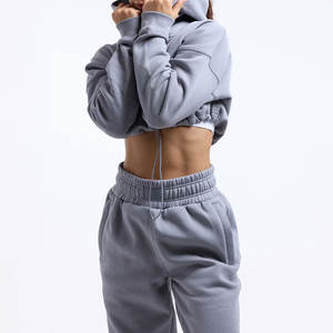 Sudadera Corta de Invierno para Mujer, Precio Económico al por Mayor, 100% Algodón, Logotipo Frontal Personalizado, Ligera - Product Image 5