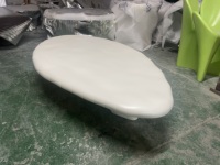 Table basse trépied en résine de style nordique de luxe, moderne du milieu du siècle, blanche, convertible, facile à nettoyer, pour salon
