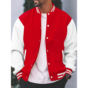 Venta al por mayor 2025 chaqueta de diseño personalizado Varsity para hombres bombardero de béisbol clásico mejor calidad bordado Patchwork Vintage - Product Image 3