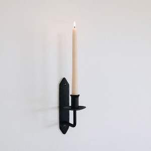 Hot Selling Vintage Wholesale Price Superior Quality Metal Iron <b>Candle</b> <b>Stick</b> Holder for Wall Decor & Home Decoration <b>Black</b> Color - Product Image 3