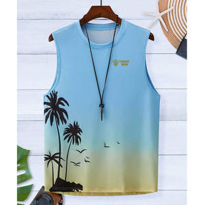 เสื้อกล้ามผู้ชายจำนวนมาก ผ้าฝ้าย 100% คุณภาพสูง แบรนด์ส่วนตัว แห้งเร็ว ระบายอากาศได้ดี - Product Image 2