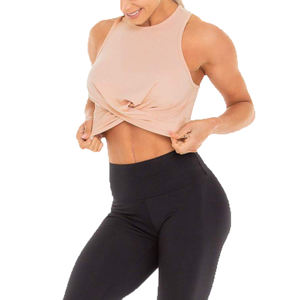 Mujeres nueva gran oferta de alta calidad Yoga Gym Tank Top entrenamiento Fitness Wear mujeres logotipo personalizado diseño señoras precio barato Crop Top - Product Image 3