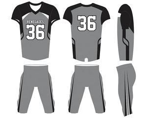 Nueva Llegada de Camisetas de Fútbol Americano Personalizadas - Manga Corta con Diseño Impreso, Corte Ajustado, Material 100% Poliéster/Spandex - Product Image 2