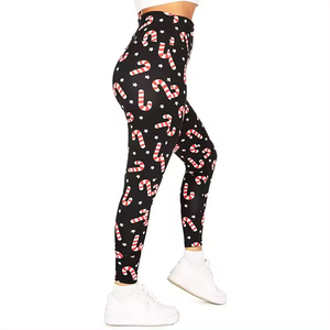 Leggings de Yoga Gruesos Antibacterianos con Estampado por Sublimación, Transpirables, de Poliéster/Spandex, de Cintura Alta, Diseño Personalizado para Mujer, Pakistán - Product Image 6