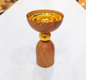 เตาเผาเครื่องหอมไม้และโลหะ เตาเผาเครื่องหอมบาคูร์โลหะคุณภาพสูงสำหรับตกแต่งบ้าน ชุด 2 ชิ้น ราคาขายส่ง - Product Image 1