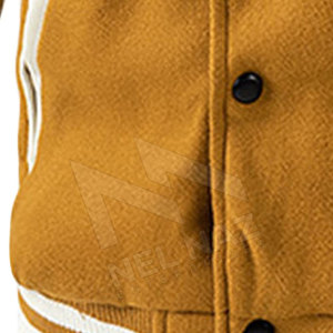 Veste en cuir Letterman personnalisée OEM pour hommes avec col montant dernière conception à bas prix - Product Image 4