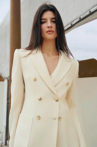 Chaqueta Blazer de alta calidad para mujer, elegante estilo de negocios, bordado, colección de otoño, lana hecha en Vietnam, encantador Halo a medida - Product Image 5