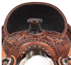 ชุดอานม้าหนังแท้คุณภาพพรีเมี่ยมเหมาะอย่างยิ่งสำหรับการแข่งแบบตะวันตกแบบมีความอดทนแบบอังกฤษสำหรับการขี่ม้า - Product Image 4