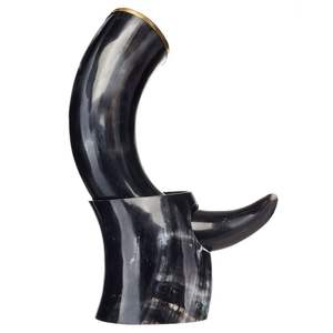 Cuerno para Beber de Cerámica con Acabado Antiguo de Alta Calidad, con Soporte, Pulido, Silbato, Diseño Moderno Hecho a Mano - Product Image 3