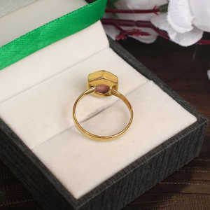 Vente en gros Argent 925 Rose Opale Turquoise Fait à la main Boho Déclaration Anneau Géométrique Diamant Coupe Forme Ovale Placage Rhodium Platine Principal - Product Image 6