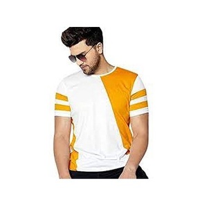 Camisa de hombre de algodón 100% de alta calidad sin bolsillo de manga corta para impresión por sublimación cuello personalizado con tela de punto - Product Image 1