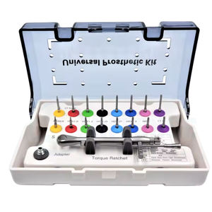 Kit de Implantes Dentales Manuales de Acero Inoxidable de 16 Piezas, Juego de Instrumentos de Destornillador y Llave Universal para Prótesis - Product Image 1
