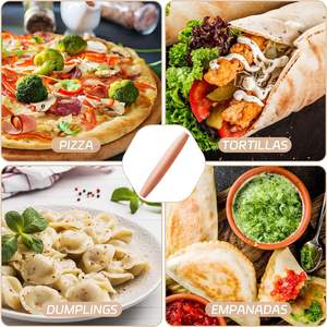 Rodillo Francés para Hornear-Rodillo de Madera para Masa para Pizza Fondant Pasta Dumpling Tortillas (20cm) - Product Image 6