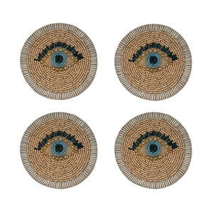 Posavasos Redondos Hechos a Mano con Cuentas, Bordado Intrincado con Cuentas de Semillas, Elegantes y Duraderos - Product Image 6