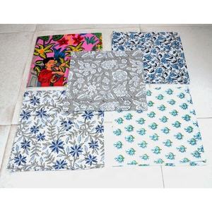 Haute qualité main bloc impression conception lin serviette à la main coton Table accessoire pour les femmes nouveauté lavable pour les mariages - Product Image 1