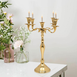 Wedding Centerpieces Table Decoration Modern Luxury <b>Gold</b> Metal Candelabra Weddings Home Christmas Tabletop Decorative <b>Candle</b> - Product Image 2