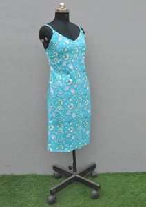 Main indienne bloc coton bloc imprimé robe femme élégante mode robe personnalisée mariée mariage cadeau été porter robe vente - Product Image 4