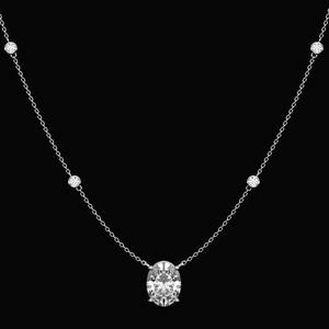 Moissanite <b>Diamond</b> Beautiful <b>Necklace</b> 925 Sterling <b>silver</b> Gift for Her - Product Image 2