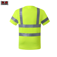 T-shirt de travail haute visibilité réfléchissant, antistatique, imperméable, en coton, grande taille, pour hommes, manches courtes