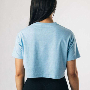 Top court pour femmes de meilleure qualité T-shirt coupe ajustée séchage rapide couleur et taille personnalisées Top court manches courtes - Product Image 6