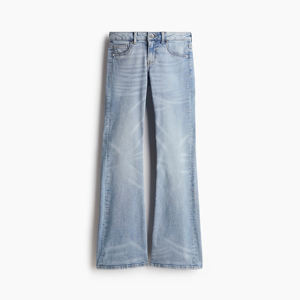 Women Low Cut Flare Leg Jeans Classic Y2K Inspired <b>Denim</b> Bell Bottom <b>Trousers</b> Trendy Casual Fashion - Product Image 6