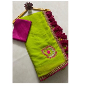 Boutique indienne Meilleure vente Soft Georgette Broderie Imprimé Multicolore Saree Regular Party Wear Ethnic Wear Exclusive - Product Image 2