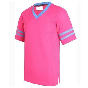 Nueva llegada, diseño personalizado, Color rosa, camiseta de fútbol americano, secado rápido, talla XL, camisetas, camiseta transpirable de poliéster para adultos - Product Image 1