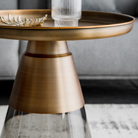 Table basse convertible créative de luxe minimaliste, table d'angle en verre simple et moderne pour salon, mobilier de maison unique