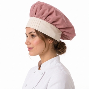 Premium Women <b>Chef</b> Cap Cotton Blend Kitchen <b>Hat</b> Breathable Fabric Comfortable Fit Professional Culinary Restaurant Workwear OEM - Product Image 3