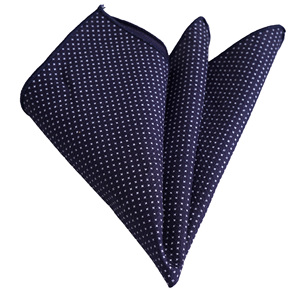 ผ้าพันคอผ้าฝ้ายพิมพ์ลายสีน้ำเงินเข้มและลายพิเศษ - Product Image 1