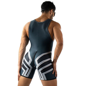 OEM Plus Size Red Wrestling Singlet Personnalisé 100% Polyester Nouveau Design avec Impression Numérique - Product Image 4