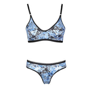 Women's <b>Bra</b> & Panty Set - <b>Blue</b> - Product Image 1