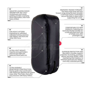 Almohadilla tailandesa duradera para entrenamiento de boxeo y Kickboxing con diseño de agarre cómodo Almohadilla tailandesa Premium con costuras reforzadas - Product Image 3