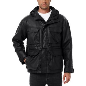 เสื้อแจ็คเก็ตหนัง PU คุณภาพสูงสำหรับผู้ชาย ทรงทันสมัย น้ำหนักเบา ทนทาน เหมาะสำหรับสวมใส่ในชีวิตประจำวันและไลฟ์สไตล์ในเมือง - Product Image 2