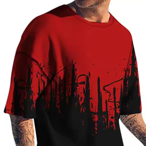 เสื้อยืดเซ็ตฤดูร้อนผู้ชายขายส่ง พิมพ์ลาย แห้งเร็ว ชุดลำลองสำหรับเล่นกีฬา สำหรับการค้าต่างประเทศ - Product Image 3