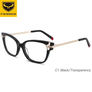 FEROCE Acetate แว่นตาดีไซน์เนอร์,สำหรับผู้ชายและผู้หญิงแว่นตาคลาสสิกกรอบแว่นตา