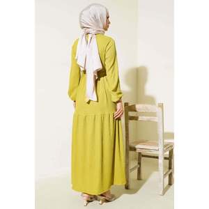 Robe Crêpe Verte Huile - Product Image 1