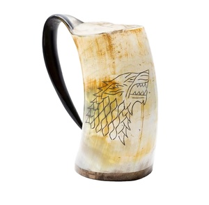 Las tazas de cuerno para beber de nuevo diseño se pueden usar para agua, vino, cerveza, cerveza, la jarra temática vikinga ha sido pulida y cuerno de búfalo - Product Image 4