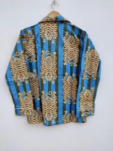 Pyjamas confortables en coton imprimé tigre pour femmes robe de nuit indienne faite à la main ensemble de pyjama de vêtements de nuit confortables pour femmes - Product Image 3