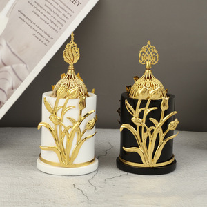 Élégant style nordique doré arbre fleur décoration lumière luxe vent résine artisanat décor à <span class=keywords><strong>la</strong></span> maison aromathérapie four - Product Image 2