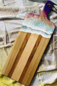 Planche à découper en bois d'acacia pour fromage, pizza Planche à découper Blocs en bois Idéal pour la coupe de légumes - Product Image 5