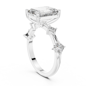 Luxury Emerald Cut <b>Moissanite</b> Engagement Ring IGI Certified 14k Gold Plated Alloy Rose Gold Bridal Wedding <b>Jewelry</b> for Women - Product Image 2