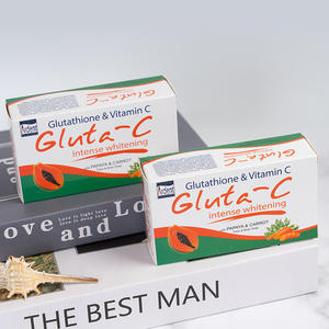Savon artisanal bio 250g Gluta C exfoliant aux huiles essentielles, blanchissant, à l'arbre à thé et à la vitamine E, au glutathion et à la vitamine C - Product Image 4
