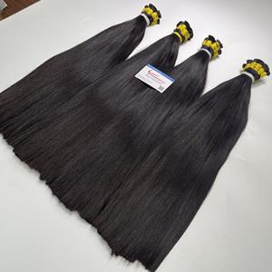 Extensiones de cabello a granel de color negro natural Paquetes de cabello crudo 26 pulgadas Extensiones de cabello humano Trama - Product Image 6