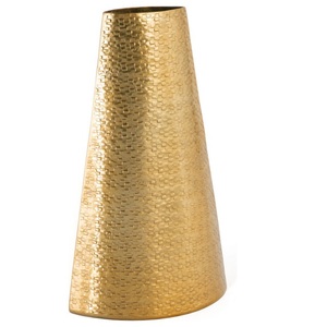 Maceta de decoración de Metal para el hogar o las fiestas de la mejor calidad de tendencia para florero moderno de Metal de Aluminio acabado en color dorado - Product Image 6